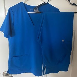 Figs scrub set, Royal Blue, size Medium